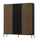 Eltap Meorati Wardrobe 60x185x200cm, Black (SF-MEO-B-SZA185)
