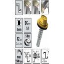 Self-drilling screws for steel sheet fastening to steel structures (up to 5mm)