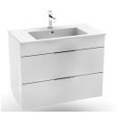 Jika Cube 100 bathroom sink with cabinet, 100x43cm, H=60cm White (H4536521763001)