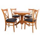 Home4You Mix&Match Dining Room Set Table + 4 Chairs Brown (K208371)