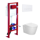 Iebūvējamais Tualetes Pods Jika Cubito Style rimless ar SC/QR vāku, rāmi Montus CS120, Konkav balta poga, stiprinājumi, blīve (KK CUBITO STYLE MONTUS)