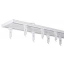 Dekorika Ceiling Curtain Rod Rail (Cornice), 1 and 2 Rails, Universal Profile, Aluminum, White