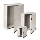 Wall-mounted (or floor-standing) metal distribution cabinet with mounting plate Argenta, grey IP66
