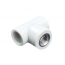 Kan-therm PPR T-coupling with thread, white