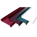 External sheet metal gutters with PVC plastisol coating