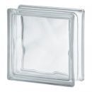 Seves Basic Clear Wave Glass Block, transparent 190x190x80mm