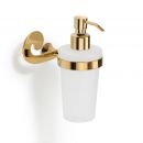 Gedy liquid soap dispenser with holder Sissi, gold