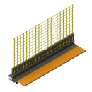 3D Logu profils Smartherm Smart 435A ar sietu 9x130x2400mm, tumši pelēks
