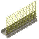 Lāsotāja stūra profils 12,5 mm fasādes paneļiem Smartherm Smart 660 ar sietu 12.5cm, 2.5m