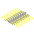 2D Deformācijas profils Smartherm Smart 710 ar sietu 10x10cm, 2.5m