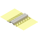 3D Deformācijas profils Smartherm Smart 713 ar sietu 10x10cm, 2.5m