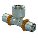 Uponor S-Press three-way coupling with internal thread