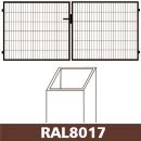 Ворота для футбольных ворот с квадратным профилем W4M, коричневые (RAL8017)