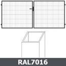 Футбольные ворота сетка квадратного профиля W4M, серый (RAL7016)