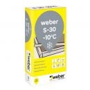 Ātri cietējošais betons Weber S-30 W rupjais, ziemai līdz -10°, 25kg