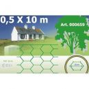 PVC Coated Hexagonal Wire Fence, 10m Roll, 1mm Gauge, Green