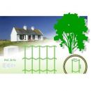 Woven, galvanized, PVC coated fence, 25m roll, 2.2mm wire, green, 50x100mm mesh