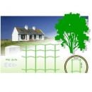 Woven, galvanized, PVC coated fence, 25m roll, 2.5mm wire, green, 50x100mm mesh