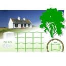 Woven, galvanized, PVC coated fence, 25m roll, 2.5mm wire, green, 50x63mm mesh