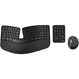 Klaviatūra + Pele Microsoft Sculpt Ergonomic Desktop US Melna (L5V-00021) | Klaviatūras ➟ prof.lv