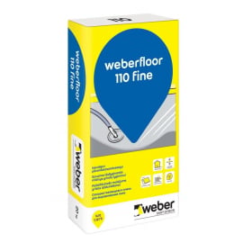 Smalkais grīdu pašizlīdzinātājs Weber Floor 110 Fine (4150) (4-30mm) 20kg | Grīdu izlīdzinošie maisījumi ➟ prof.lv