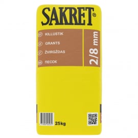 Grants frakcija Sakret SM 2-8mm 25kg | Māls, smiltis, kaļķis, ģipsis ➟ prof.lv