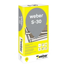 Ātri cietējošais betons Weber S-30 rupjais, 25kg | Bezrukuma javas, remontsastāvi ➟ prof.lv