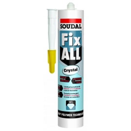 Līme - hermētiķis Soudal FIX ALL Crystal 290 ml, caurspīdīgs | Montāžas līmes ➟ prof.lv