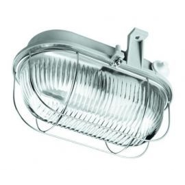 Plafon lampa - “laiviņa” Lena Lighting Oval 100 100W E27, IP44, pelēka | Plafoni ➟ prof.lv