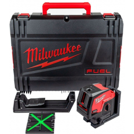 Milwaukee M12 CLLP-0C Pašlīmeņojošs Krustlīniju Lāzera Līmeņrādis, Lāzera Klase - 2  | Mērinstrumenti ➟ prof.lv