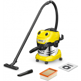 Celtniecības Putekļu Sūcējs Karcher WD 4 S V-20/5/22 Dzeltens/Melns (1.628-260.0) | Строительные пылесосы ➟ prof.lv