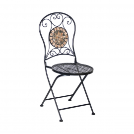 Home4You Garden Chair MOSAIC 38x38xH93cm, foldable, black (38666) | Garden chairs ➟ prof.lv