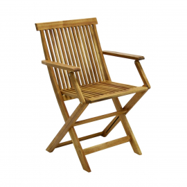 Home4You Garden Chair FINLAY 54x57xH86cm, foldable, wood: acacia, oiled (13182) | Garden chairs ➟ prof.lv