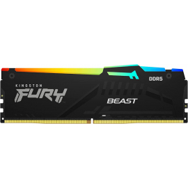 Operatīvā Atmiņa Kingston Fury Beast RGB KF552C40BBA-16 DDR5 16GB 5200MHz CL40 Melna | Piegāde ar pakomātu ➟ prof.lv