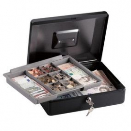 Masterlock Cash Box with Handle CB 94x300x235mm, Black (CB-12ML) | Cash boxes ➟ prof.lv