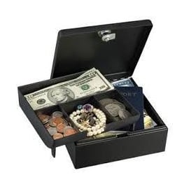 Masterlock Cash Box 52x172x168mm, Black (7143D+) | Cash boxes ➟ prof.lv