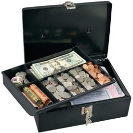 Masterlock Cash Box 100x280x200mm, Black (7113D) | Cash boxes ➟ prof.lv