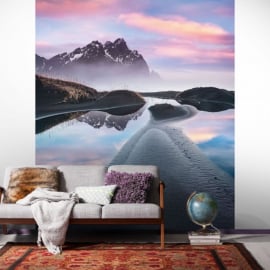 Fototapetes Komar Stefan Hefele Glowing Vestrahorn uz flizelīna pamata 200x250cm, 5m2 (2 strēmeles) SH016-VD2 | Fototapetes ➟ prof.lv