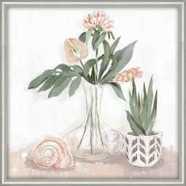 Home4You Ankle with Frame, 40x40cm, Flowers in Vase 1 (87027) | Wall paintings and pictures ➟ prof.lv