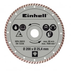 Dimanta griešanas disks Einhell 180x25,4mm (4301176) | Griezējdiski ➟ prof.lv