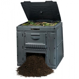 Komposta Kaste Keter Plastmasas E-Composter With Base 470L, melna (29186362900) | Komposta kastes ➟ prof.lv