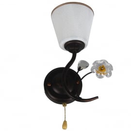 Sienas lampa IVA 40W, E14, t. brūna (148409) (X0652-1W) | Sienas lampas ➟ prof.lv