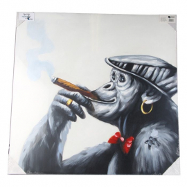 Oil painting Smoke Monkey 100x100cm (189448)(71407028) | Wall paintings and pictures ➟ prof.lv