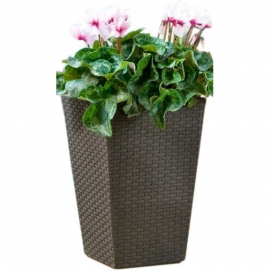 Puķu Pods Keter Ratan Planter, 28.5x28.5x43.5cm | Puķu podi ➟ prof.lv