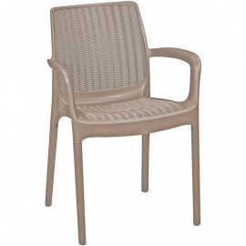 Keter Garden Chair BALI Mono 55x58x83cm, beige (29190206587) | Garden chairs ➟ prof.lv