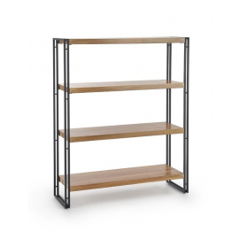 Halmar Bolivar Shelf, 100x30x110cm, Black, Oak (V-CH-BOLIVAR-REG1) | Shelves ➟ prof.lv