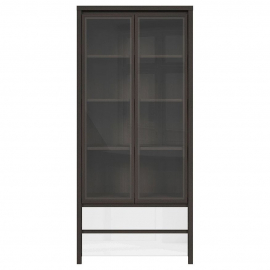 Black Red White Display Cabinet KASPIAN, 90x40.5x200.5cm | Display cabinets ➟ prof.lv