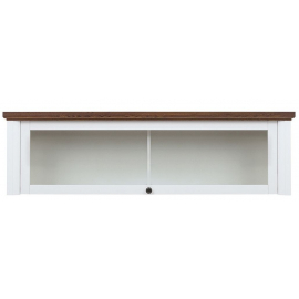 Black Red White Kalio Wall Mounted Shelf, 141x28cm, White, Brown (S423-SFW1W-BIP/ACZ/BIP) | Hanging shelves ➟ prof.lv