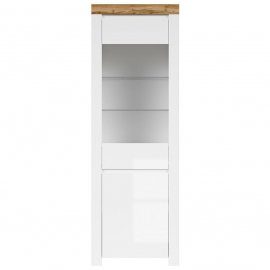 Black Red White Holten Wardrobe, 68x42x203.5cm, White (S440-REG1D1W-BI/DWO/BIP) | Display cabinets ➟ prof.lv