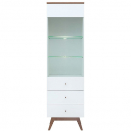 Black Red White Heda Chest of Drawers, 56x40.5x194.5cm, White (S385-REG1W2S-BI/MSZ/BIP) | Display cabinets ➟ prof.lv